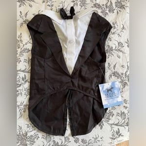 Dog tuxedo for wedding or Halloween